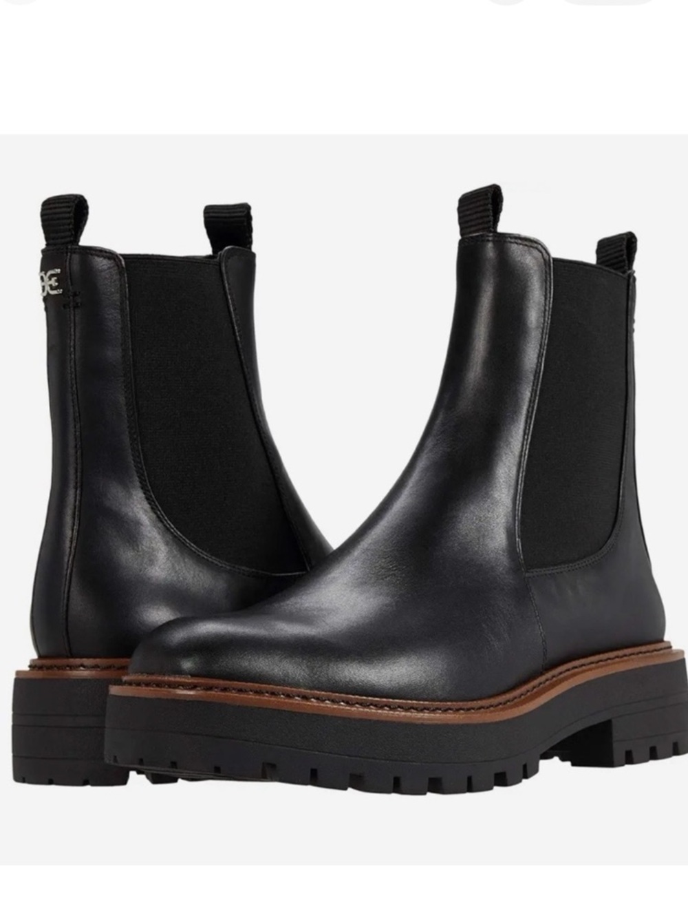 Sam Edelman Black Leather Chelsea ankle Boots 7.5 - Picture 2 of 12
